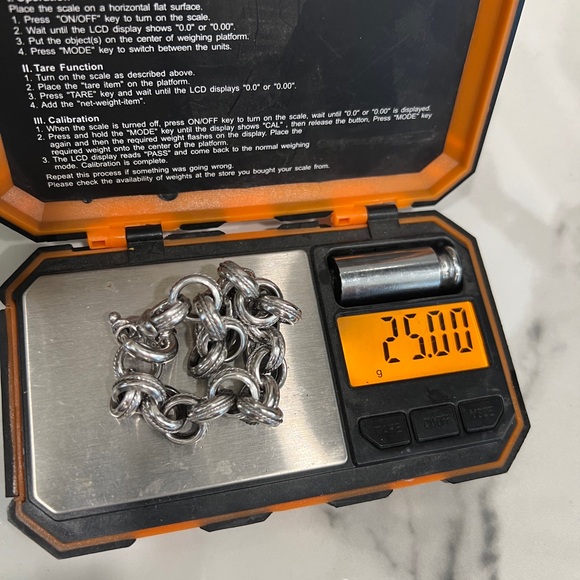 8” Miler Italy Epiphany Platinum Sterling Silver 925 Rope Texture Chain Link - Picture 10 of 11